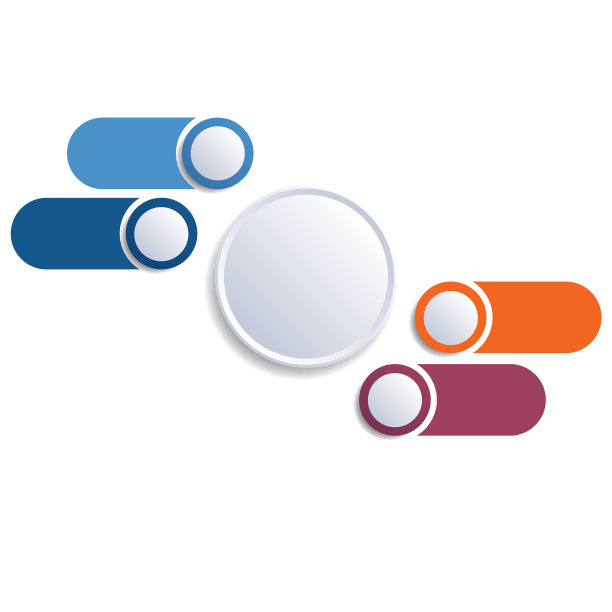 由现代信息图演示的背景。模板为4个位置。图片下载