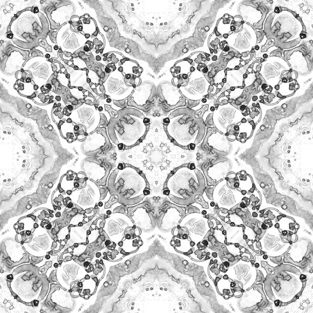 黑白无缝图案。吸引人得利卡图片下载