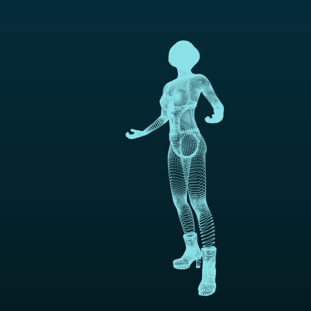 来自3d网格的人。图片下载