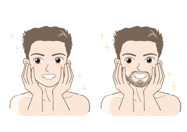 男士美容护肤套装-微笑型素材图片