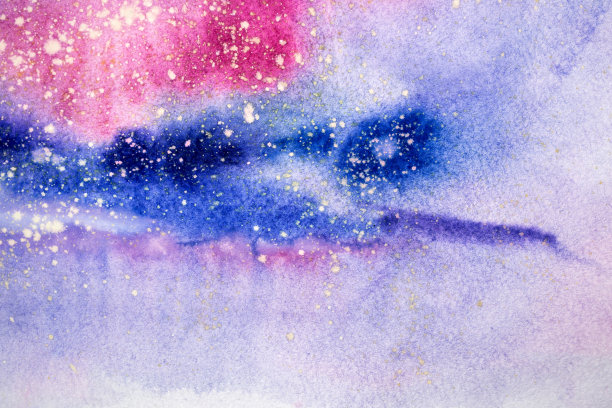 明亮的水彩，蓝色，粉红色，紫色，红色斑点滴。抽象的说明图片下载