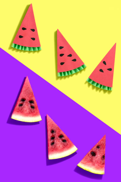 西瓜片和他们的纸模型图片下载