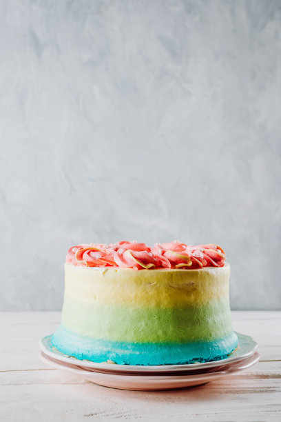 彩色素食蛋糕的特写图片下载