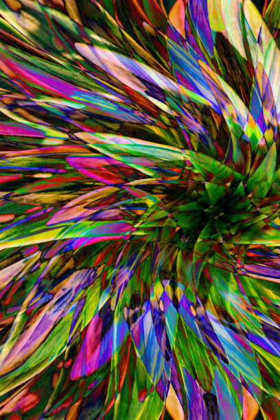 来自超现实色彩植物的荧光背景。酗酒和毒品主题的抽象幻觉。大麻或酒精的致幻热带效应。迷幻药的效果。大麻毒品。图片下载