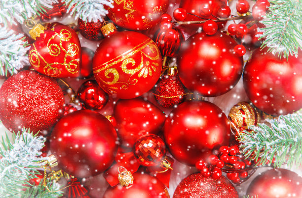 圣诞节的背景。新年快乐。有选择性的重点素材图片