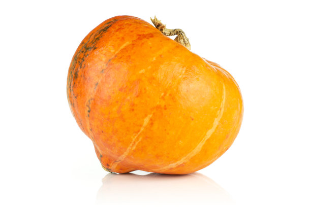 鲜红的北海道栗子南瓜孤立上白图片下载