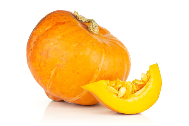 鲜红的北海道栗子南瓜孤立上白图片下载