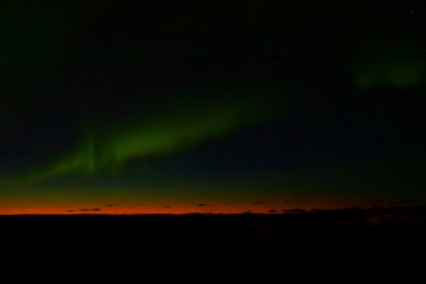 北极光日落图片下载