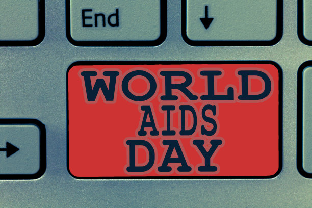 写便条显示世界艾滋病日。商业照片展示12月1日致力于提高对艾滋病的认识图片下载