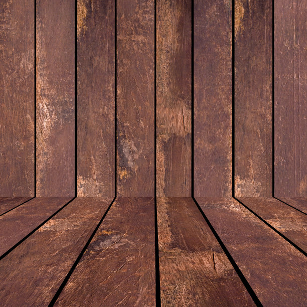 陈年的棕色木制条纹背景纹理，干燥表面的木工单板木片背景在垂直设计作为展示，推广产品，照片蒙太奇，横幅，广告和网页图片下载