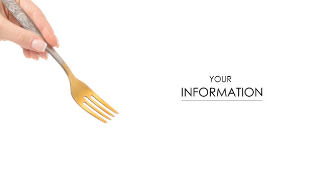 叉子在一个手模式图片下载