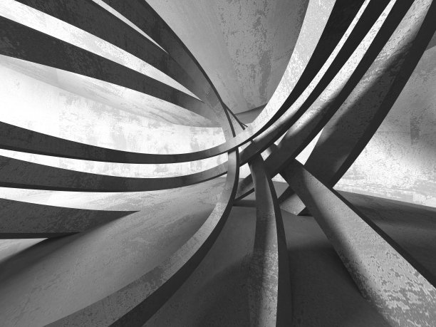 黑暗的地下室空房间内部。混凝土墙图片下载