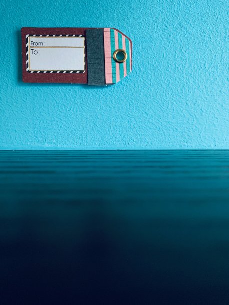 蓝色背景的姓名标签图片下载