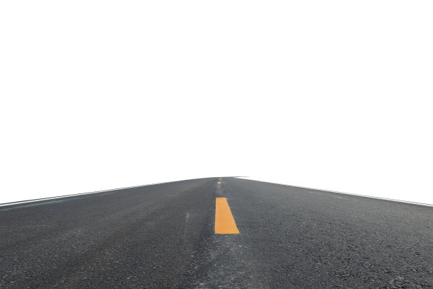 那条路在白色的背景上显得很孤立。图片下载