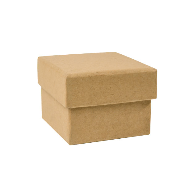 白色背景上有盖子的小盒子图片下载