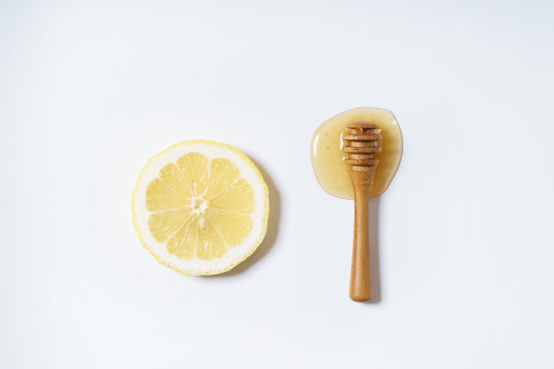 白底柠檬和蜂蜜图片下载
