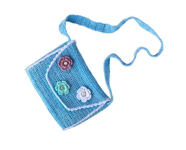 针织袋。婴儿儿童包隔离图片下载