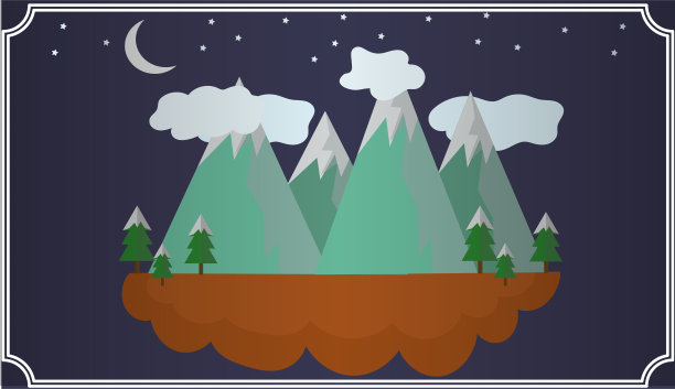 梦见树，梦见山，梦见月亮图片下载
