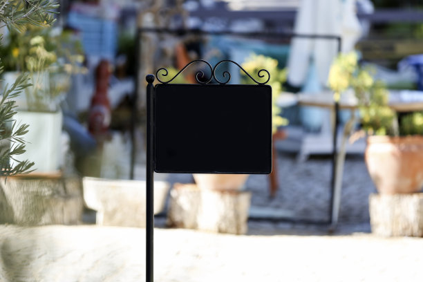 黑色空标牌模型图片下载