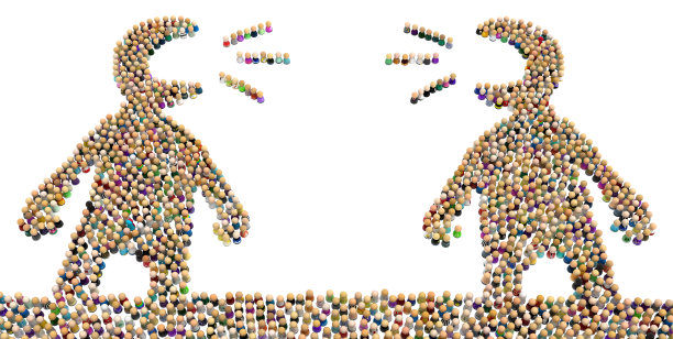 卡通人群人物，争论图片下载