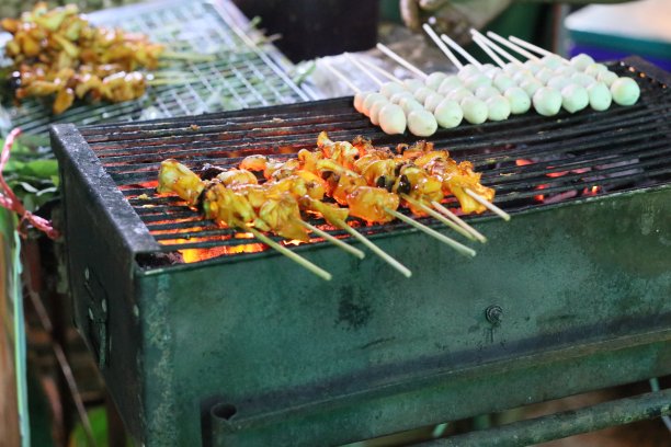 派对上有肉丸和章鱼图片下载