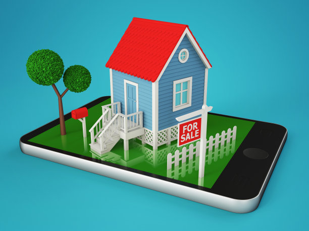 智能手机与私人住宅布局待售图片下载