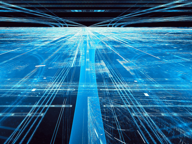 抽象蓝色技术背景-数字生成插图图片下载