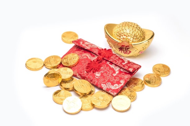 在白色背景上拍摄金锭图片下载