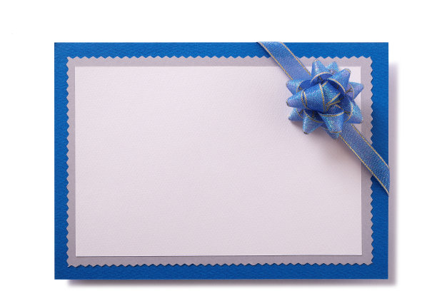 请帖请帖卡蓝蝴蝶结装饰平图片下载