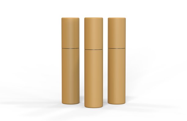 纸管模拟孤立的白色背景，3d插图图片下载