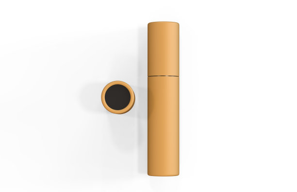 纸管模拟孤立的白色背景，3d插图图片下载