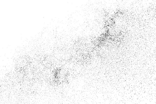 黑色颗粒状纹理孤立在白色上。图片下载