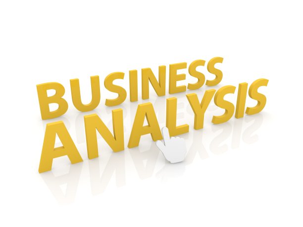 Web光标单击“业务分析”一词。图片下载