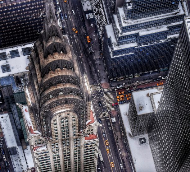 雪景克莱斯勒大厦图片下载