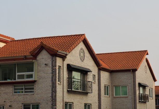 韩式房屋屋顶，瓦屋顶图片下载