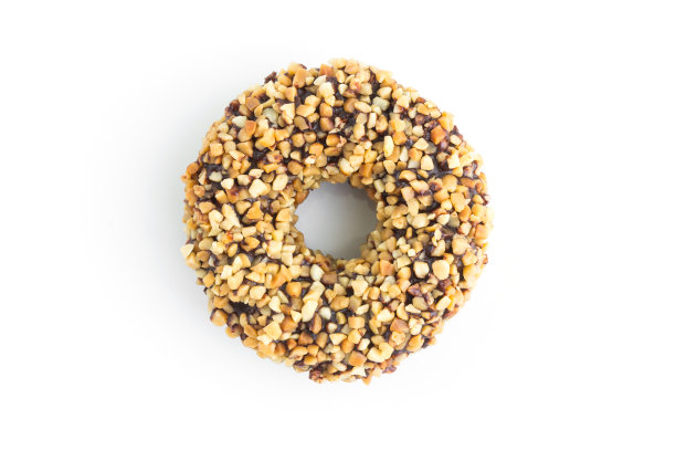 白面包上的巧克力甜甜圈图片下载