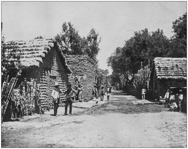 来自美国海军和陆军的古老历史照片:八打雁的街景图片下载