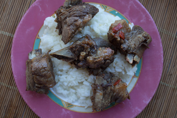 一盘排骨饭图片下载