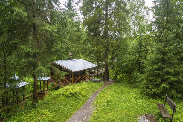 在一个阳光明媚的夏日，圣西蒙被祝福的春天。图片下载