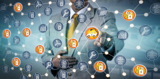 规划定位电动汽车充电端口图片下载