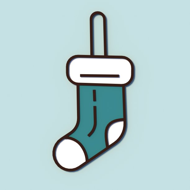 圣诞节和新年插图的节日。礼品及2019题词。3D图标和图案，圣诞老人弗拉特利。图片下载