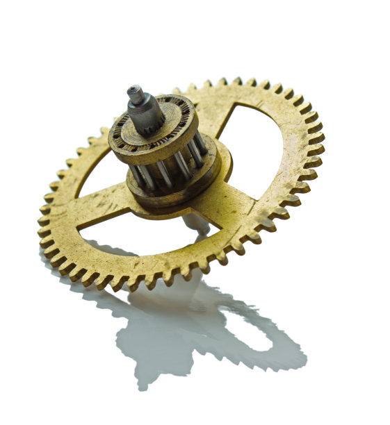 发条齿轮孤立在白色背景上图片下载