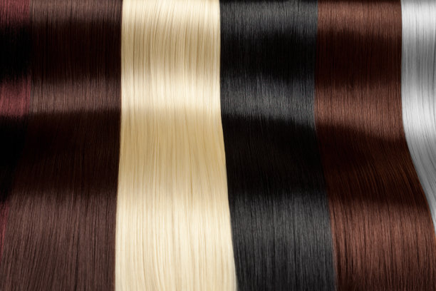 特写豪华多彩的光泽的头发图片下载