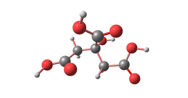 白色上分离出柠檬酸分子结构图片下载