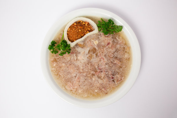 盘内肉冻猪肉和小牛肉图片下载