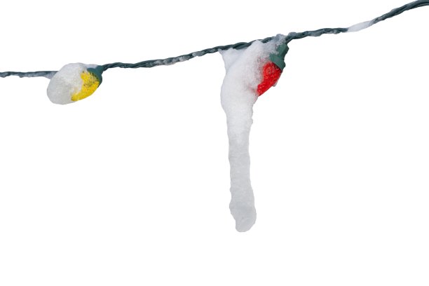 冰冻圣诞彩灯图片下载