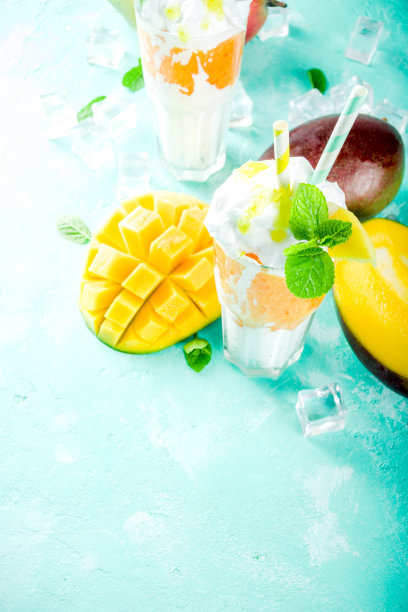 热带芒果奶昔图片下载