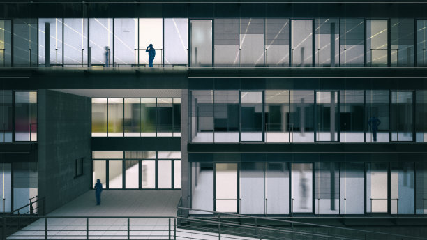 办公大楼夜间图片下载