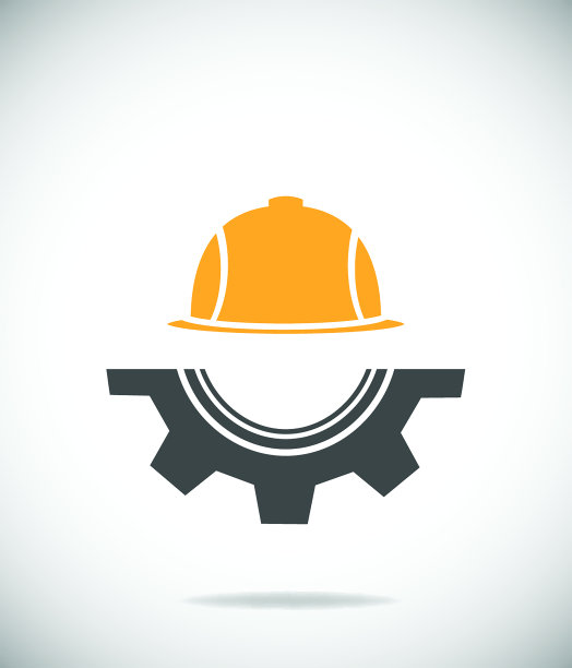 头盔工程师和胡子在齿轮插图图片下载