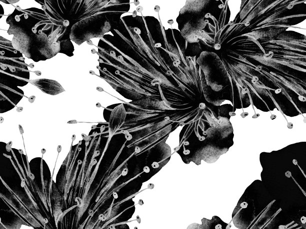 大胆的抽象花卉图案。图片下载